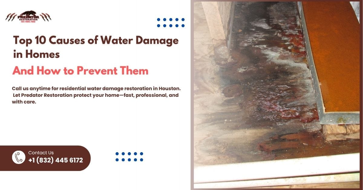 Top 10 Causes of Water Damage in Homes