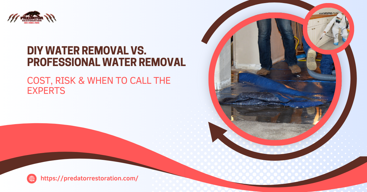 DIY Water Removal vs. Professional Water Removal: Cost, Risk & When to Call the Experts