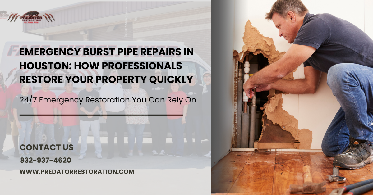 Emergency Burst Pipe Repairs in Houston: How Professionals Restore Your Property Quickly